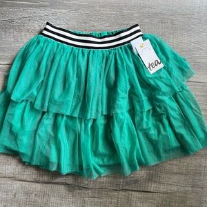 TEA Tulle Green Skirt, Spring Summer Skirt, Girls Size 6, NWT